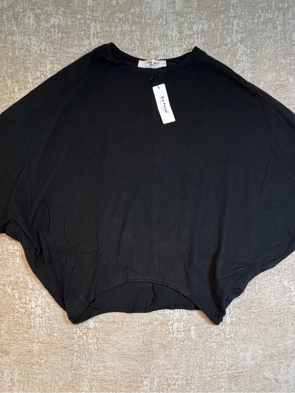 Three Bird Nest Fly With Me Batwing Knit Sweater Black NWT Small Boho - Picture 7 of 12